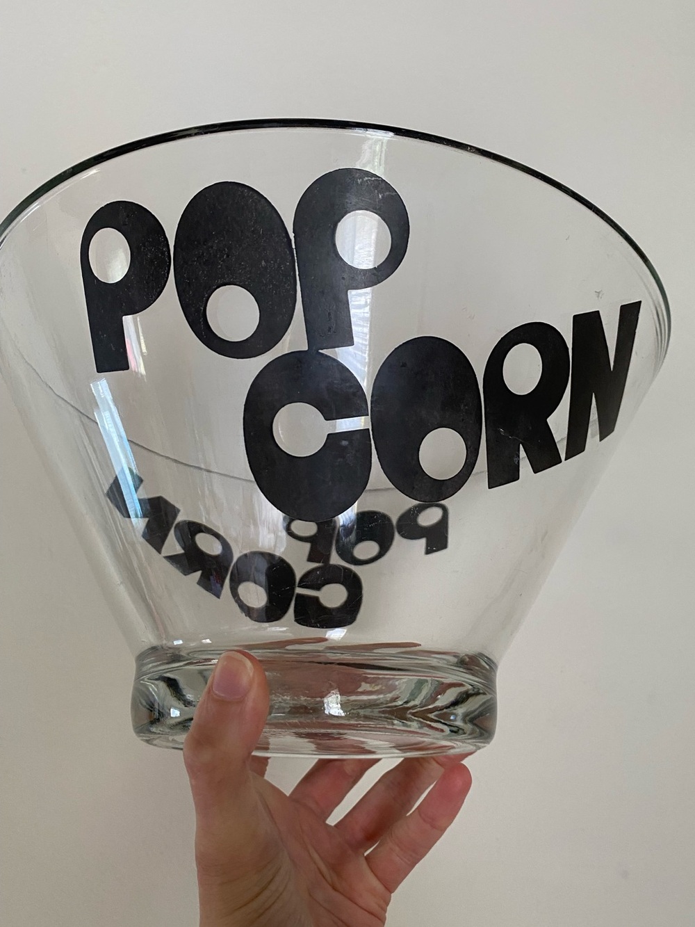 Vintage Wheaton 70s Glass Popcorn Bowl and Microwave Popcorn Maker Set